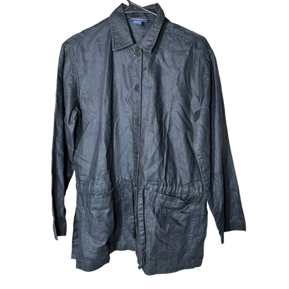 The Limited America Vintage 100% Linen‎ Black Shirt Women's XS